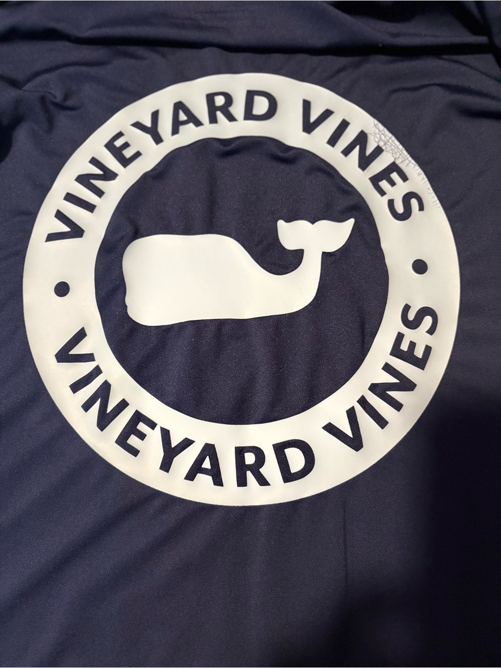 Vineyard Vines Men’s Deep Blue Performance Hoodie with Whale Logo - Picture 5 of 5